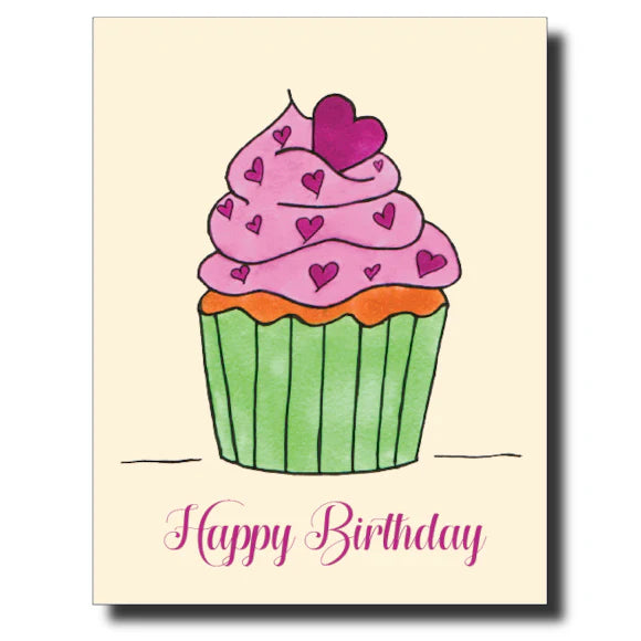 Cupcake Hearts Card
