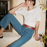 Deana Solid Envelope T-Shirt - White