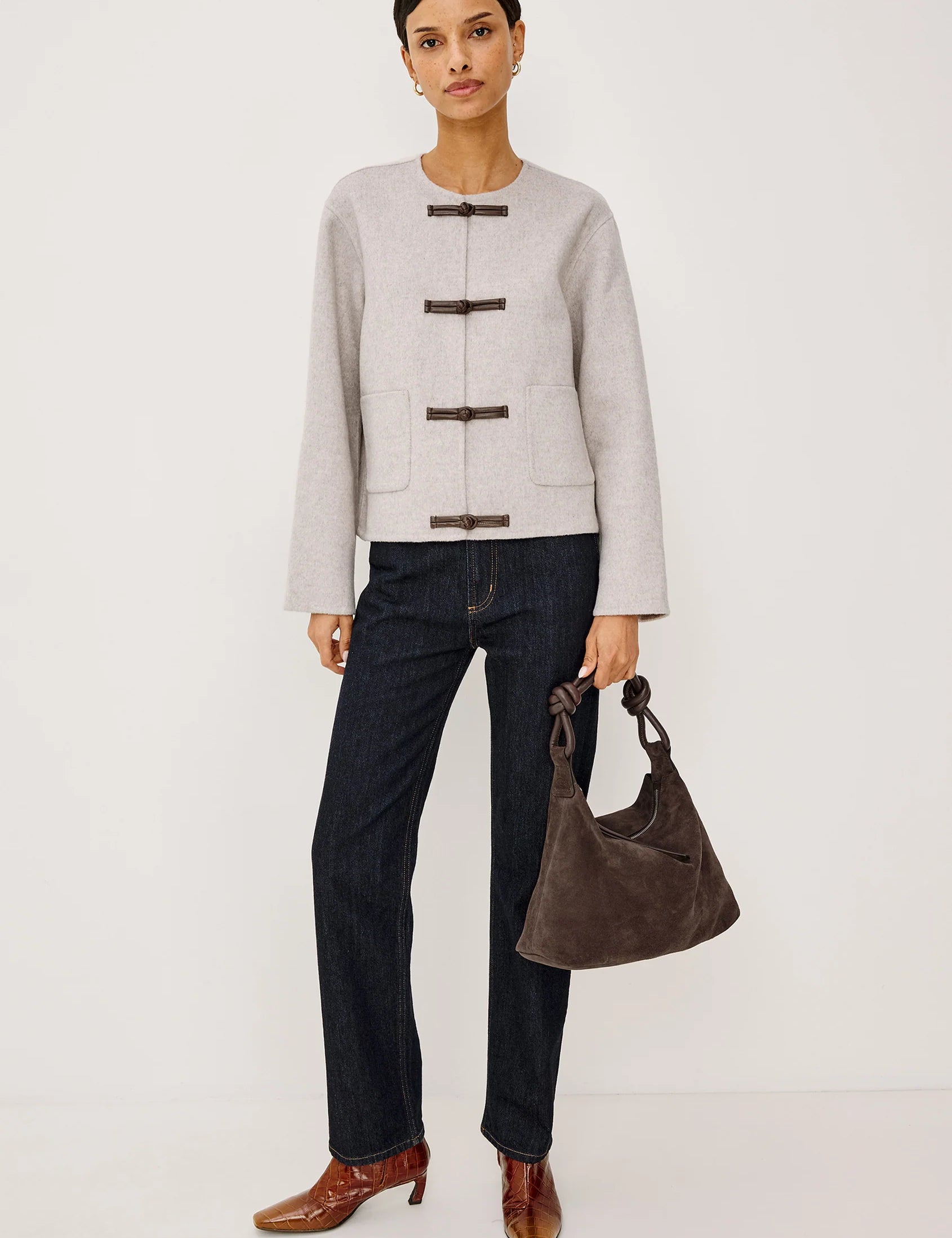 Deidre Jacket- Heather Oat
