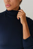 The Baby Rib Turtleneck - Navy