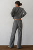 The Sweater Rib Simple Pant - Charcoal Heather