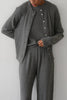 The Sweater Rib Cardi - Charcoal Grey