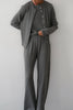 The Sweater Rib Simple Pant - Charcoal Heather