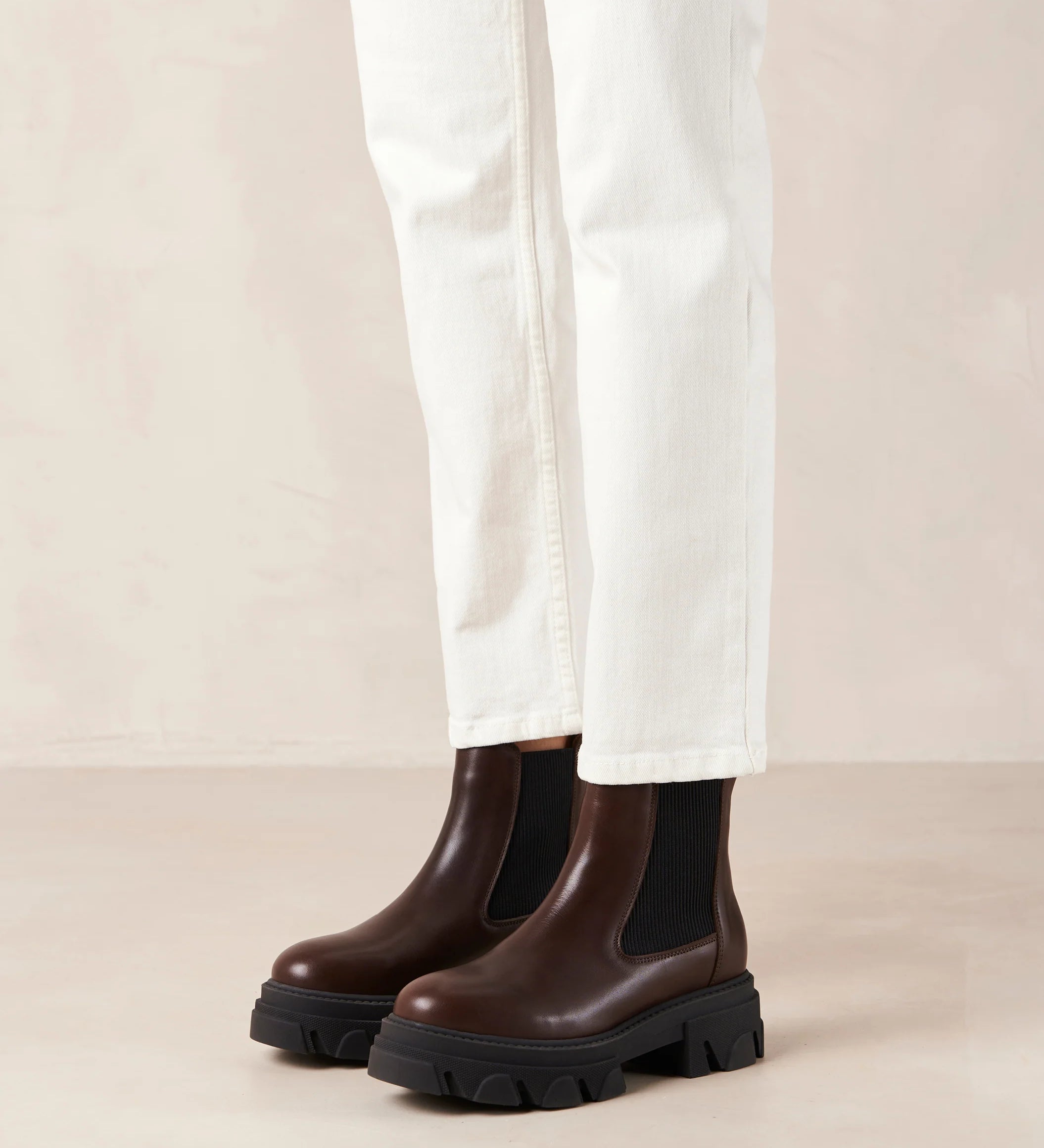 Berenice Coffee Brown Leather Ankle Boots