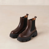 Berenice Coffee Brown Leather Ankle Boots