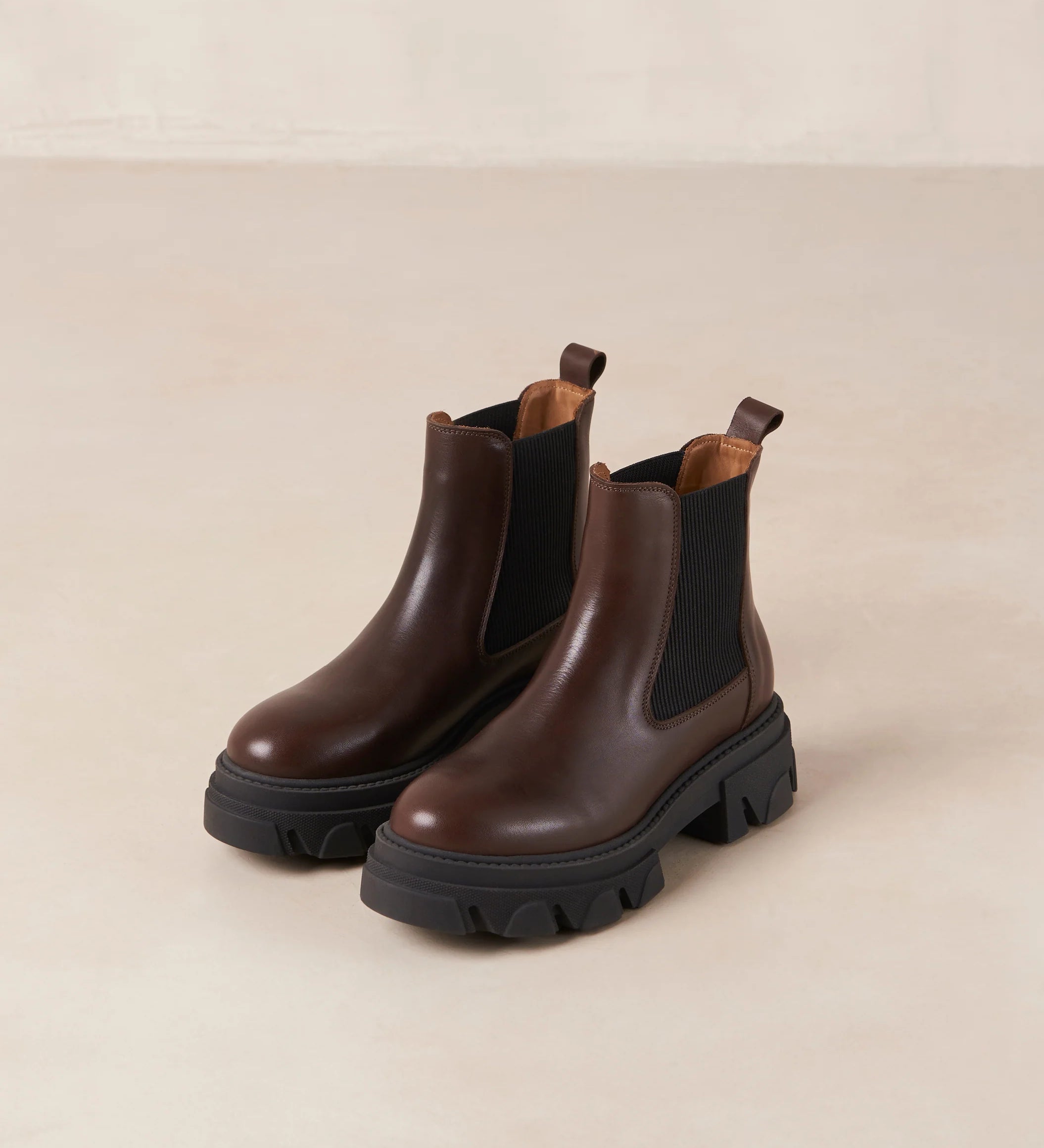 Berenice Coffee Brown Leather Ankle Boots