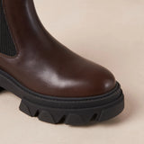 Berenice Coffee Brown Leather Ankle Boots