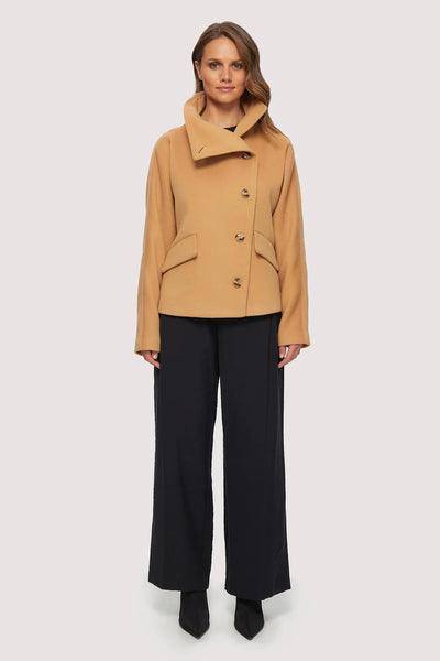 Elettra Vegan Wool Jacket- Camel