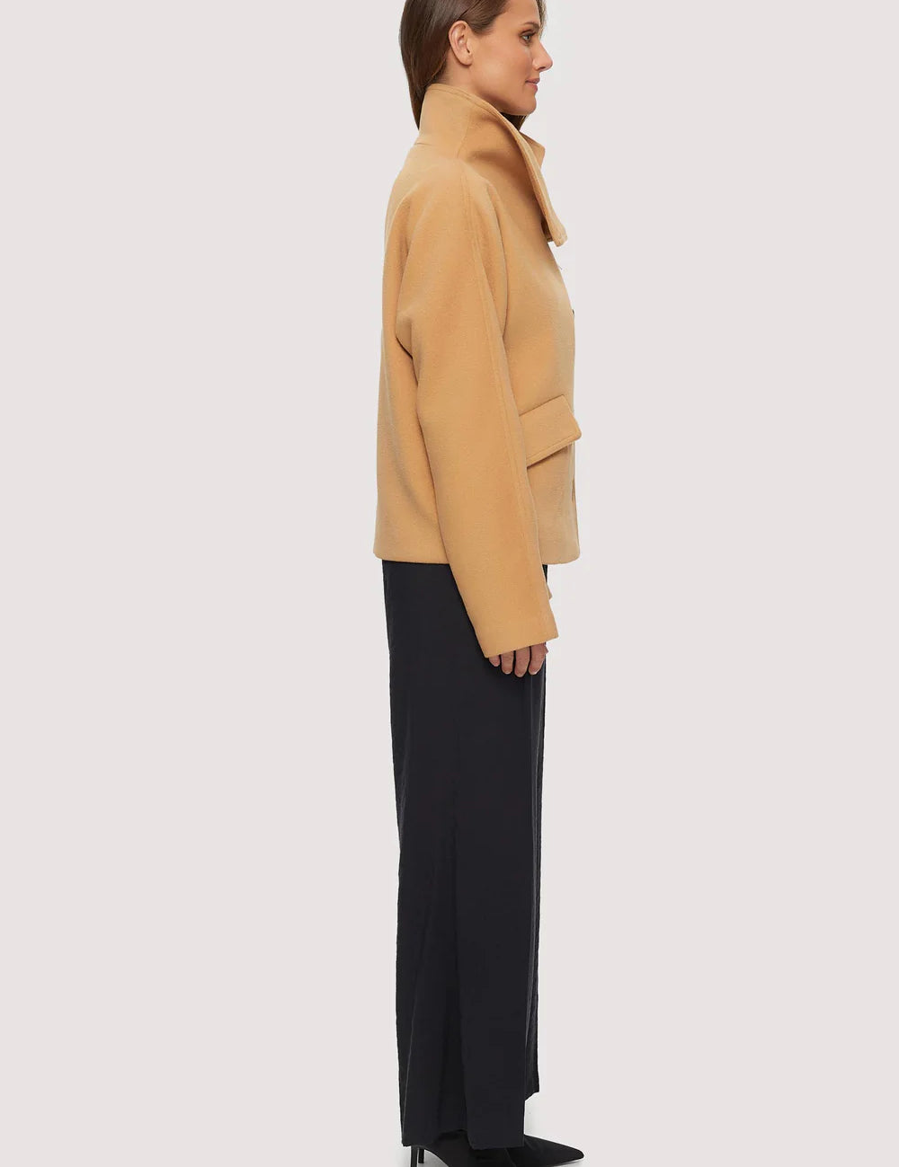Elettra Vegan Wool Jacket- Camel