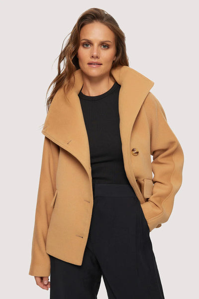 Elettra Vegan Wool Jacket- Camel