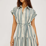 Evaline Dress - Marsala Stripe