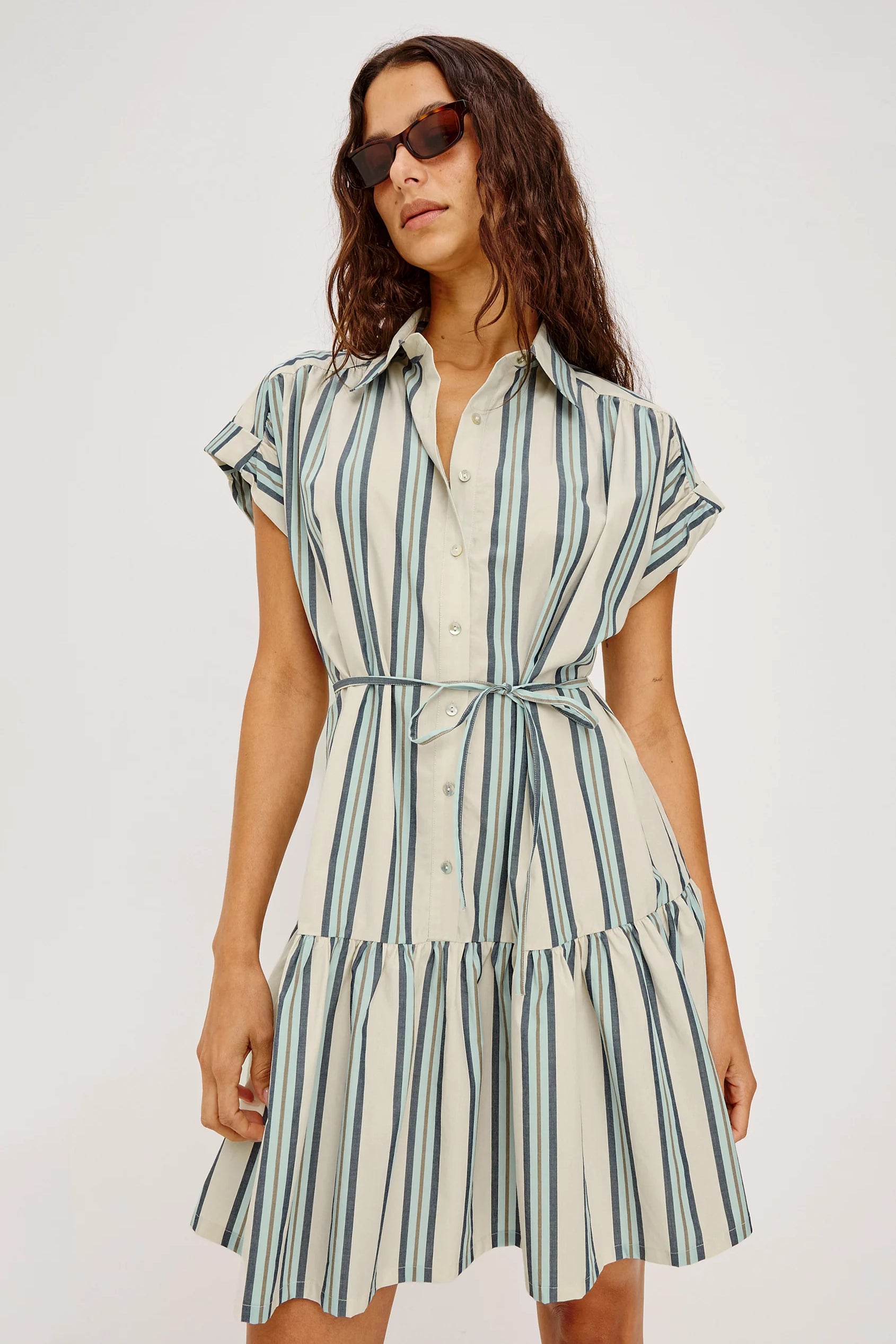 Evaline Dress - Marsala Stripe