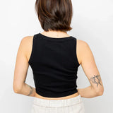 Harla Cotton Slub Top - Black