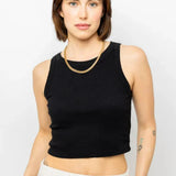 Harla Cotton Slub Top - Black
