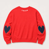 Ex-Boyfriend Patchwork Sweatshirt - Poppy Red