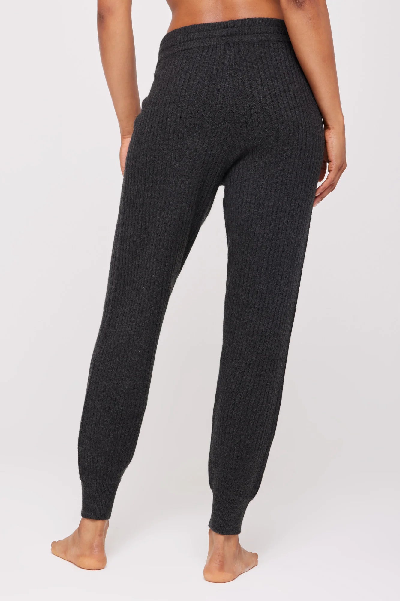 Luxe Essential Rib Jogger- Charcoal