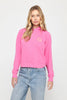 Sun Smiley Harper Crop Hoodie - Wildflower Pink