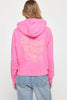 Sun Smiley Harper Crop Hoodie - Wildflower Pink