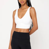 Harlow Crop Tank - Bright White