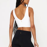 Harlow Crop Tank - Bright White