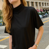 Fable Turtleneck Tee - Jet Black