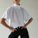 Fable Turtleneck Tee - Porcelain