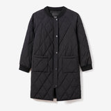 Francine Lightweight Quilted Coat - Black