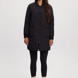 Francine Lightweight Quilted Coat - Black