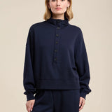 Fatima Fleece Sweater - Navy