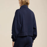 Fatima Fleece Sweater - Navy