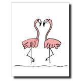 Flamingo Heart Card