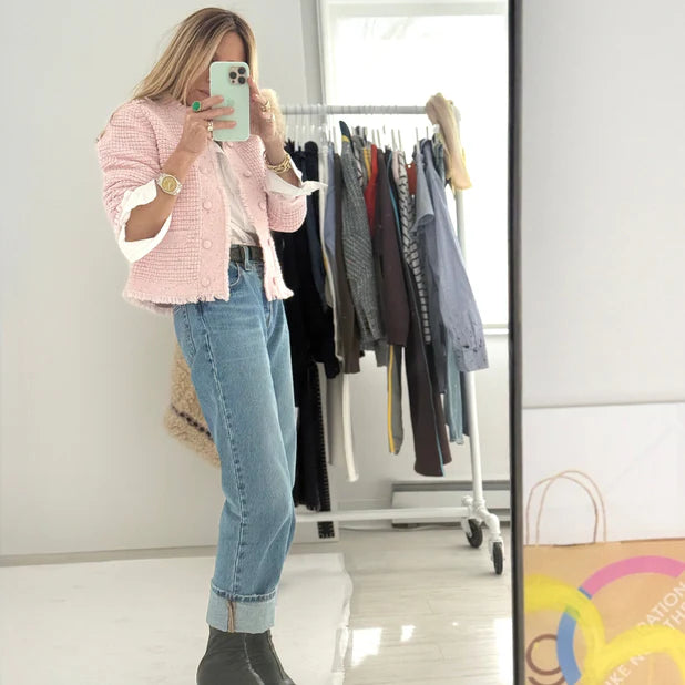 Fringe Beau-Lero Cardigan - Pink
