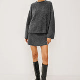 Gayle Mini Skirt - Charcoal