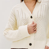 Geneva Cardigan -  Ivory Patchwork