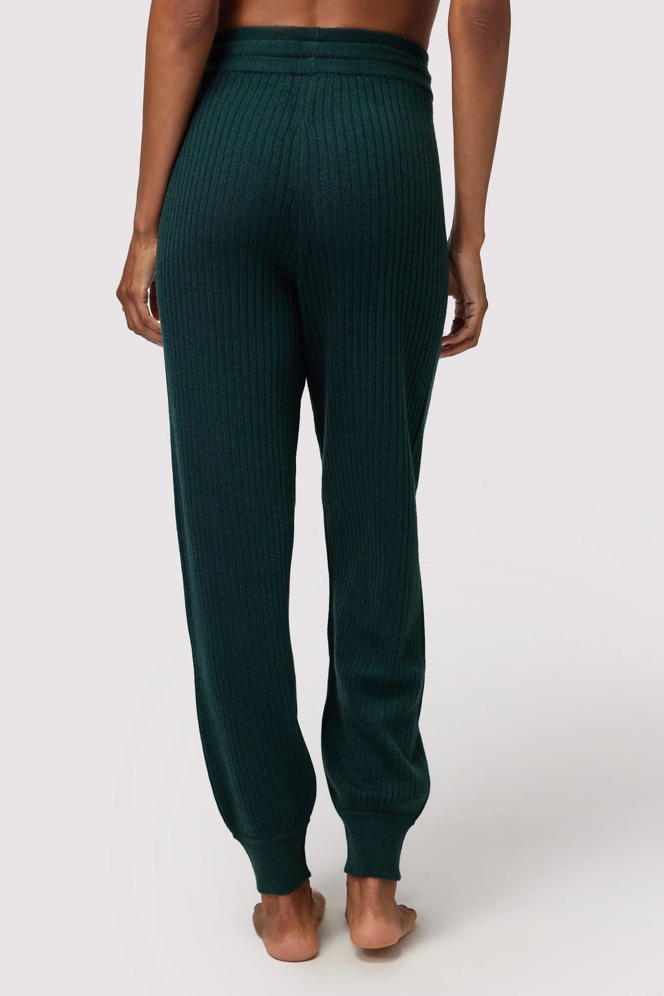 Luxe Essential Rib Jogger- Deep Forest