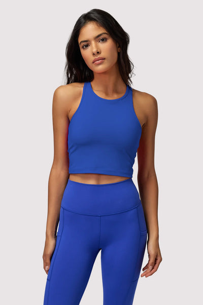 Dream Tech Eco Jersey Crop Tank - Electric Cobalt