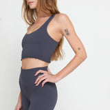 Amor Crop Tank - Shadow