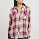 Hunter Shirt- Faded Plum Ivory