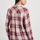 Hunter Shirt- Faded Plum Ivory
