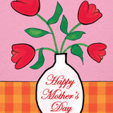 Mother's Day Plaid Background Card