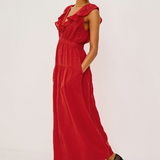 Beaux Dress- Tomato