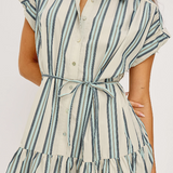 Evaline Dress - Marsala Stripe