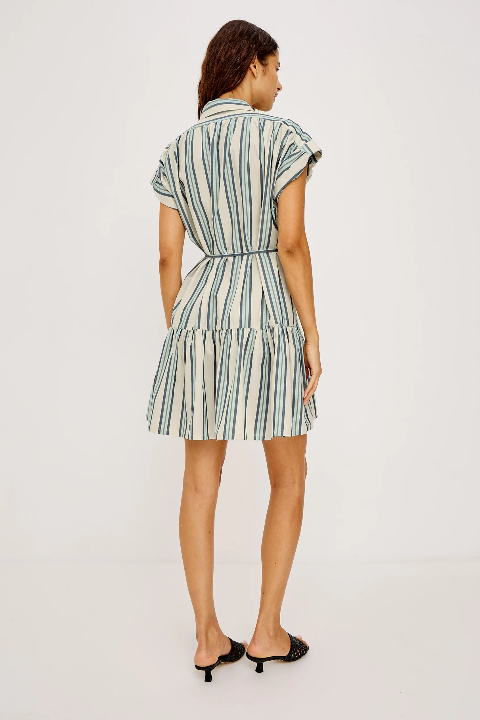 Evaline Dress - Marsala Stripe