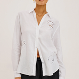 Charli Shirt - White Seashells