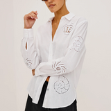 Charli Shirt - White Seashells