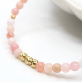 Dainty Rebalance Luxe Bracelet - Pink Opal