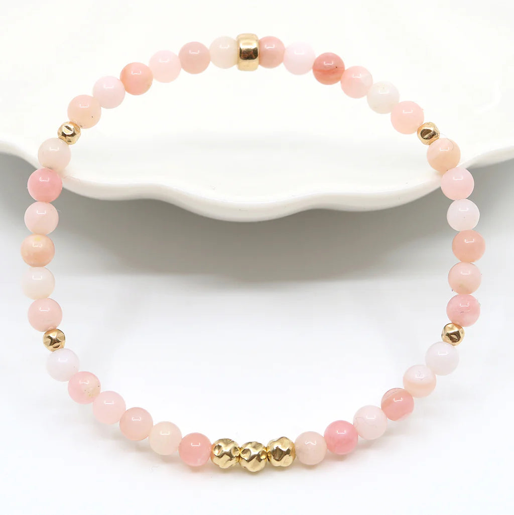 Dainty Rebalance Luxe Bracelet - Pink Opal
