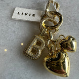 Bag Charm - Bubble Letter, B