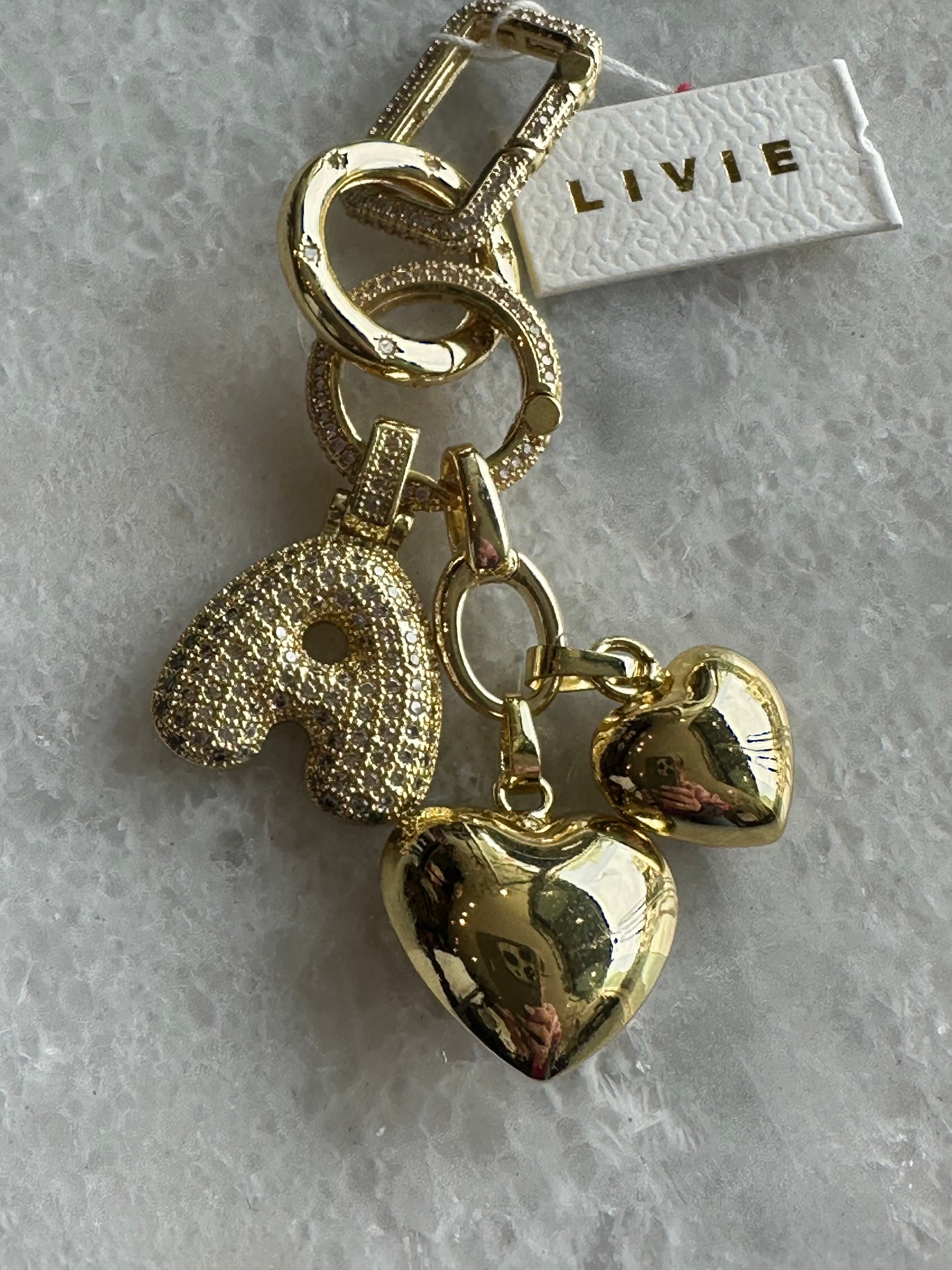 Bag Charm - Bubble Letter, A