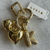 Bag Charm - Bubble Letter, K